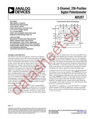 AD5207BRU10-REEL7 datasheet  